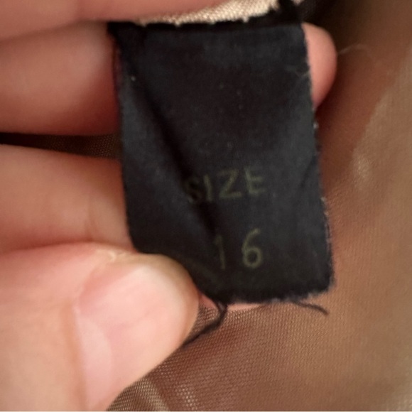 Vintage Andrea York by Farah Women 16 Wool Blazer Herringbone Academia Brown Gra - Picture 12 of 12